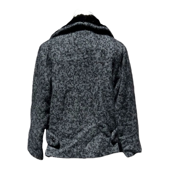 🌻VINTAGE Nan Duskin of Philadelphia Tweed Jacket with Rabbit Fur Trim Size M - Picture 7 of 11